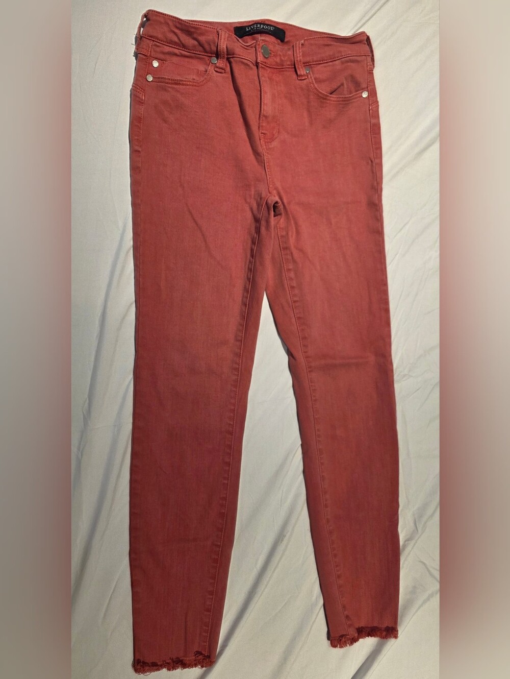 LIVERPOOL Los Angeles 2/26 The Hugger Skinny Denim Jeans Rosebud 27 Inseam
